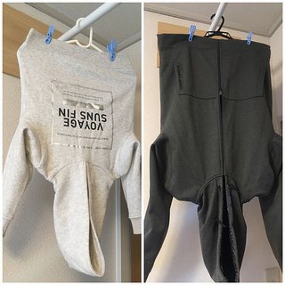 パーカーの干し方はこれでok？