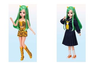 アニメ「うる星やつら」ラムちゃんコラボのリカちゃん、トラ柄ビキニに制服姿