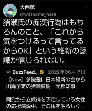 性犯罪ゼロを訴えていた共産党幹部､女子トイレを盗撮し逮捕される【大西航(42)】