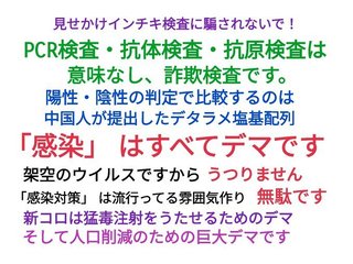 テレビの毎日の感染者発表は虚偽報道です。テレビは悪質だよ