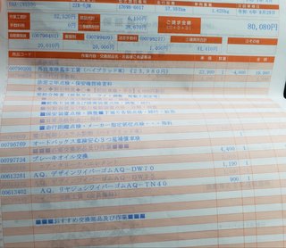 車検代こんなもんですか？