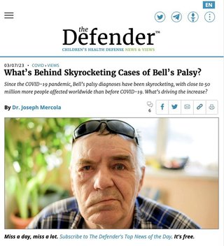 ワクチン導入後。ベル麻痺の患者 世界で5,000万人増加