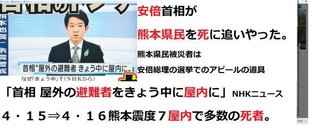 熊本地震から７年　安倍元首相の発言で被害拡大
