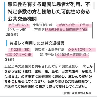新幹線に乗り合わせた男女２人はしか感染、東京都で３年ぶり確認