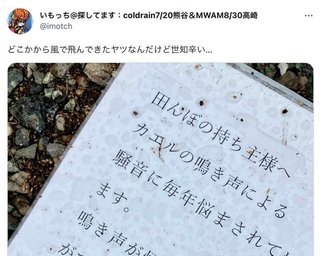 カエルの鳴き声がうるさい」田んぼの持ち主に苦情→「理不尽すぎる」「無茶言う人だ」驚きの声広がる