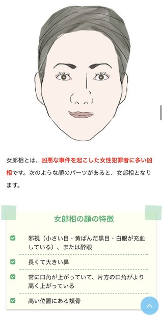 人相占いとかの、女郎相って知ってる？