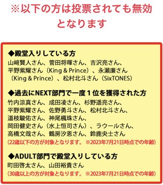 2023 国宝級イケメンランキング発表