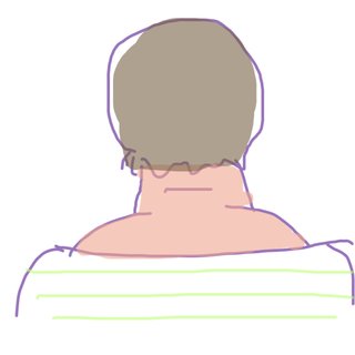 首の後ろの肉がこうなってる人いるよねw
