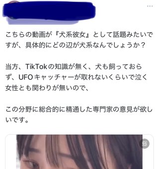 X（Twitter）で犬系彼女の説明を求めてるやつ