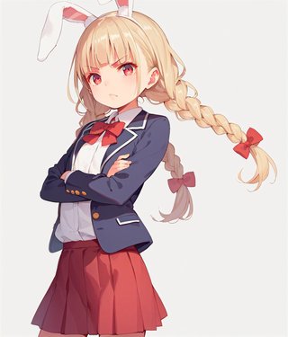 【画像あり】ウサギの女の子「メイベルちゃん」のAIイラスト