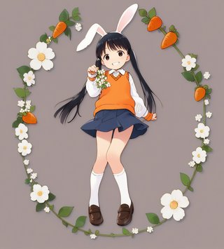 【画像あり】ウサギの女の子「パシフィカちゃん」のAIイラスト