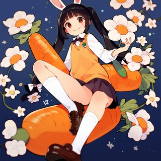 【画像あり】ウサギの女の子「パシフィカちゃん」のAIイラスト