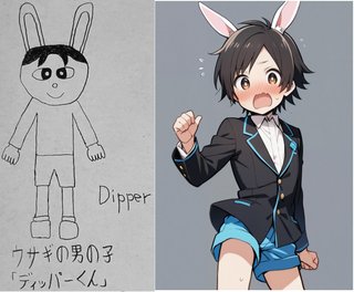 【アンケート】ウサギの女の子「メイベルちゃん」vsAI版「メイベルちゃん」、どっちがかわいい！？