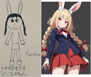 【アンケート】ウサギの女の子「メイベルちゃん」vsAI版「メイベルちゃん」、どっちがかわいい！？