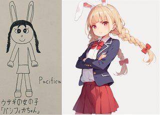 【アンケート】ウサギの女の子「メイベルちゃん」vsAI版「メイベルちゃん」、どっちがかわいい！？