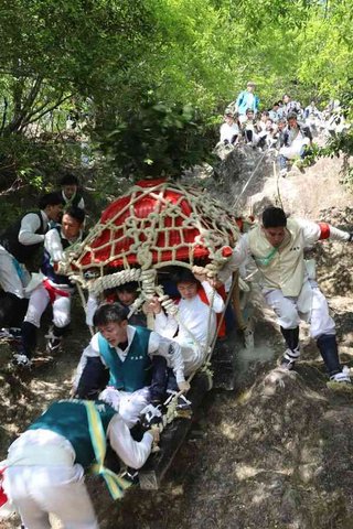 曳山にひかれ小指ほぼ切断、神輿下ろす神事で骨折疑い　滋賀県内の祭りで事故相次ぐ