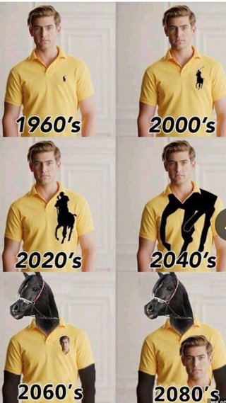 ずーーーっと思ってたけどラルフローレンの馬がやたらデカいポロシャツ