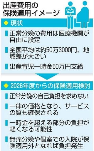 出産費用、自己負担なしを検討　政府、正常分娩に保険適用案