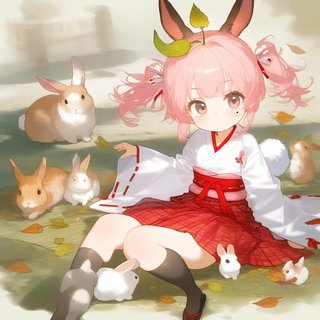 【画像あり】ウサギの女の子「メイベルちゃん」のAIイラスト