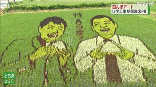 【栃木】 「田んぼアート」に「Ｕ字工事」那須塩原