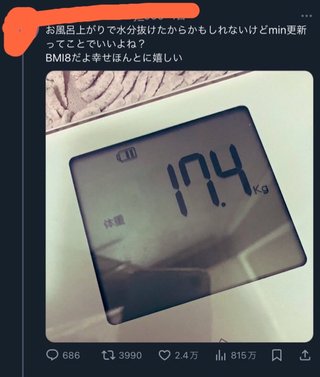 17.4キロってどんな体型？