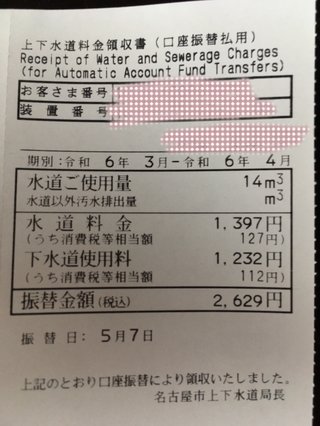 皆さん水道代毎月いくら位