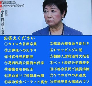 新紙幣で隠す小池百合子の疑惑　TV大新聞は自民党の手下