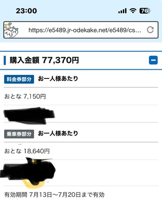 往復券購入しました。