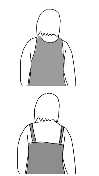 タンクトップとキャミ