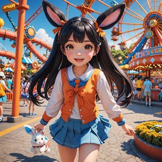【画像あり】ウサギの女の子「メイベルちゃん」のAIイラストを作ってみました！