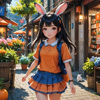 【画像あり】ウサギの女の子「メイベルちゃん」のAIイラストを作ってみました！