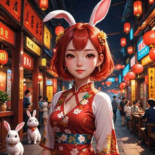 【画像あり】ウサギの女の子「メイベルちゃん」のAIイラストを作ってみました！