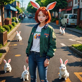 【画像あり】ウサギの女の子「メイベルちゃん」のAIイラストを作ってみました！