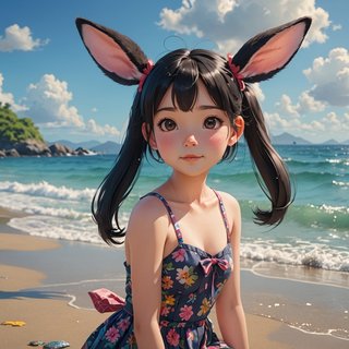 【画像あり】ウサギの女の子「メイベルちゃん」のAIイラストを作ってみました！