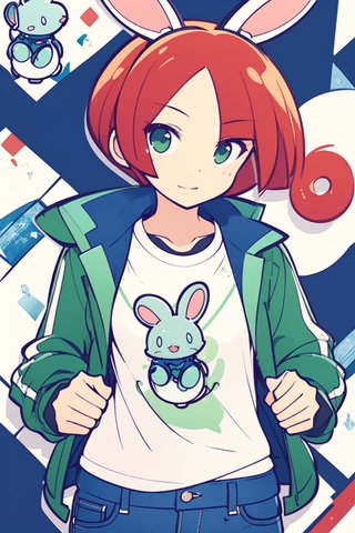 【画像あり】ウサギの女の子「ウェンディちゃん」のぷよぷよ風イラストを作ってみました！