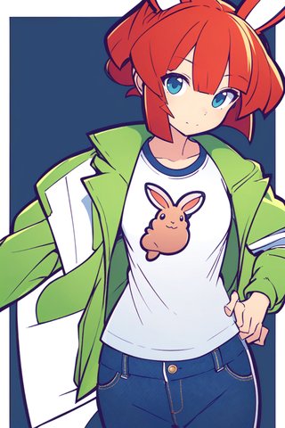 【画像あり】ウサギの女の子「ウェンディちゃん」のぷよぷよ風イラストを作ってみました！