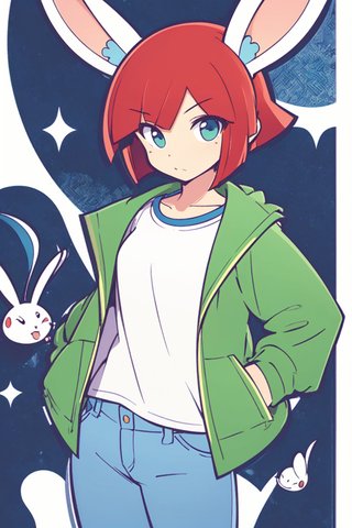 【画像あり】ウサギの女の子「ウェンディちゃん」のぷよぷよ風イラストを作ってみました！