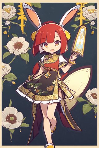 【画像あり】ウサギの女の子「ウェンディちゃん」のぷよぷよ風イラストを作ってみました！