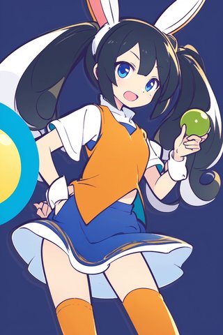 【画像あり】ウサギの女の子「メイベルちゃん」のぷよぷよ風イラストを作ってみました！