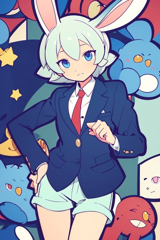 【画像あり】ウサギの男の子「ディッパーくん」のぷよぷよ風イラストを作ってみました！