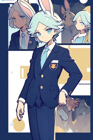 【画像あり】ウサギの男の子「ディッパーくん」のぷよぷよ風イラストを作ってみました！