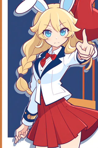 【画像あり】ウサギの女の子「パシフィカちゃん」のぷよぷよ風イラストを作ってみました！