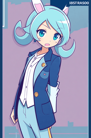 【画像あり】ウサギの男の子「ディッパーくん」のぷよぷよ風イラストを作ってみました！