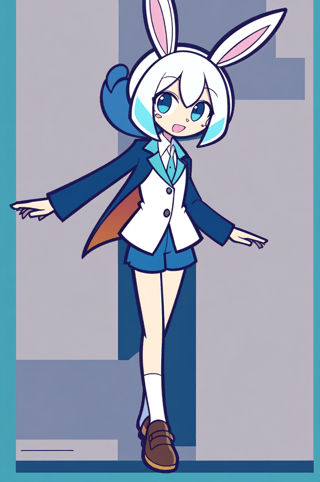 【画像あり】ウサギの男の子「ディッパーくん」のぷよぷよ風イラストを作ってみました！