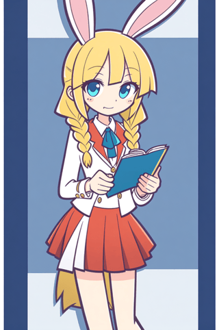 【画像あり】ウサギの女の子「パシフィカちゃん」のぷよぷよ風イラストを作ってみました！