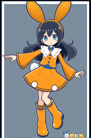 【画像あり】ウサギの女の子「メイベルちゃん」のぷよぷよ風イラストを作ってみました！