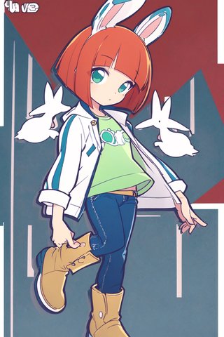 【画像あり】ウサギの女の子「ウェンディちゃん」のぷよぷよ風イラストを作ってみました！