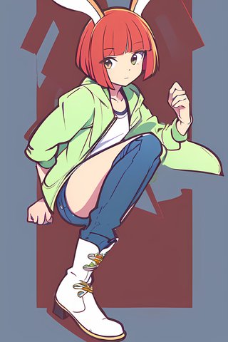 【画像あり】ウサギの女の子「ウェンディちゃん」のぷよぷよ風イラストを作ってみました！