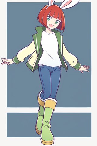 【画像あり】ウサギの女の子「ウェンディちゃん」のぷよぷよ風イラストを作ってみました！