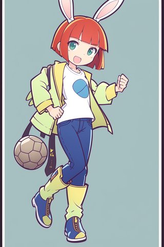 【画像あり】ウサギの女の子「ウェンディちゃん」のぷよぷよ風イラストを作ってみました！